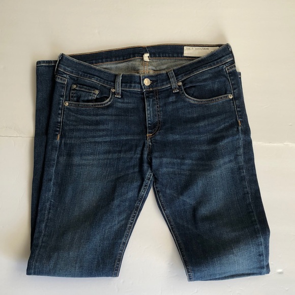 Rag & Bone Blue Denim Skinny Jean - Picture 7 of 16